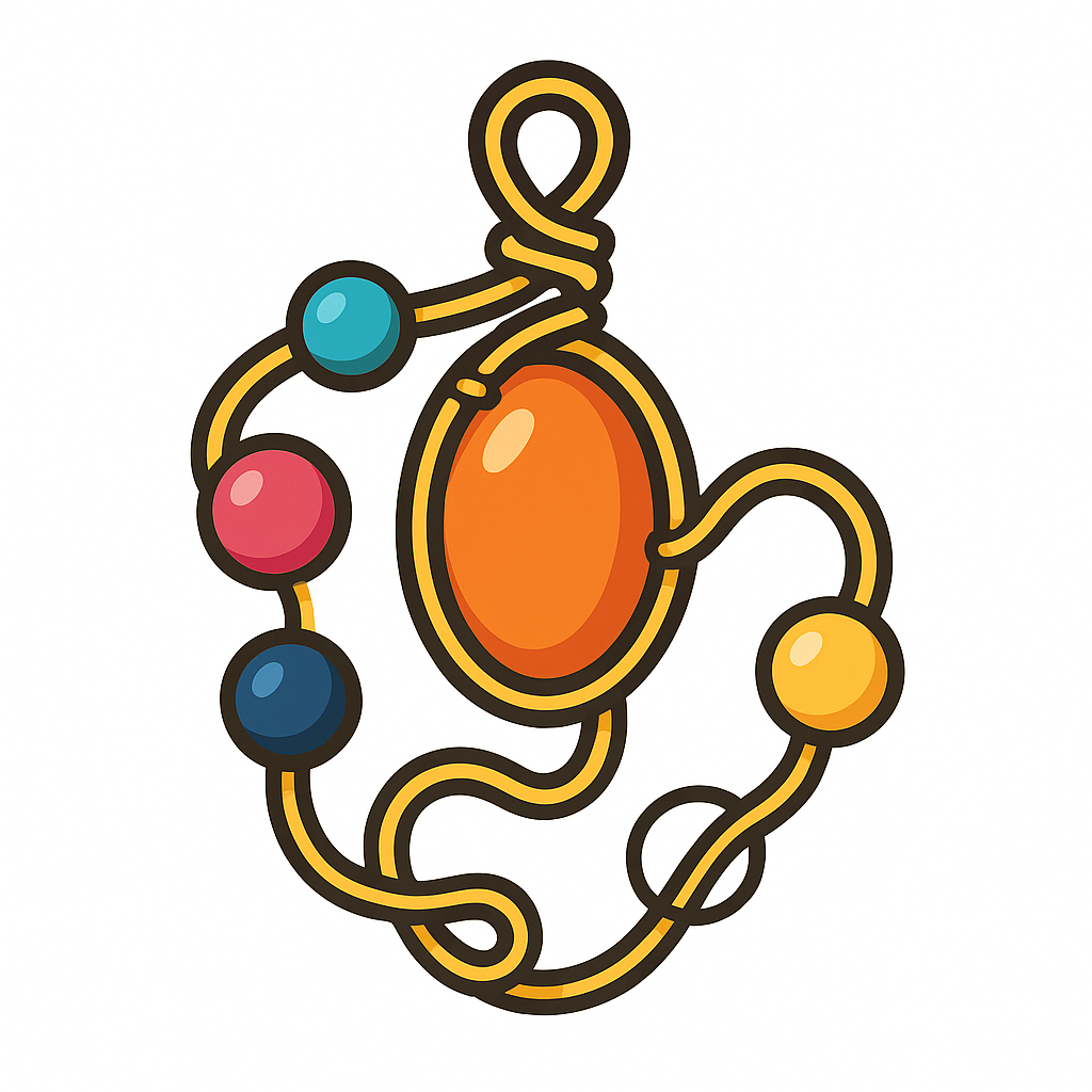 Beaded or wire-wrapped jewelry