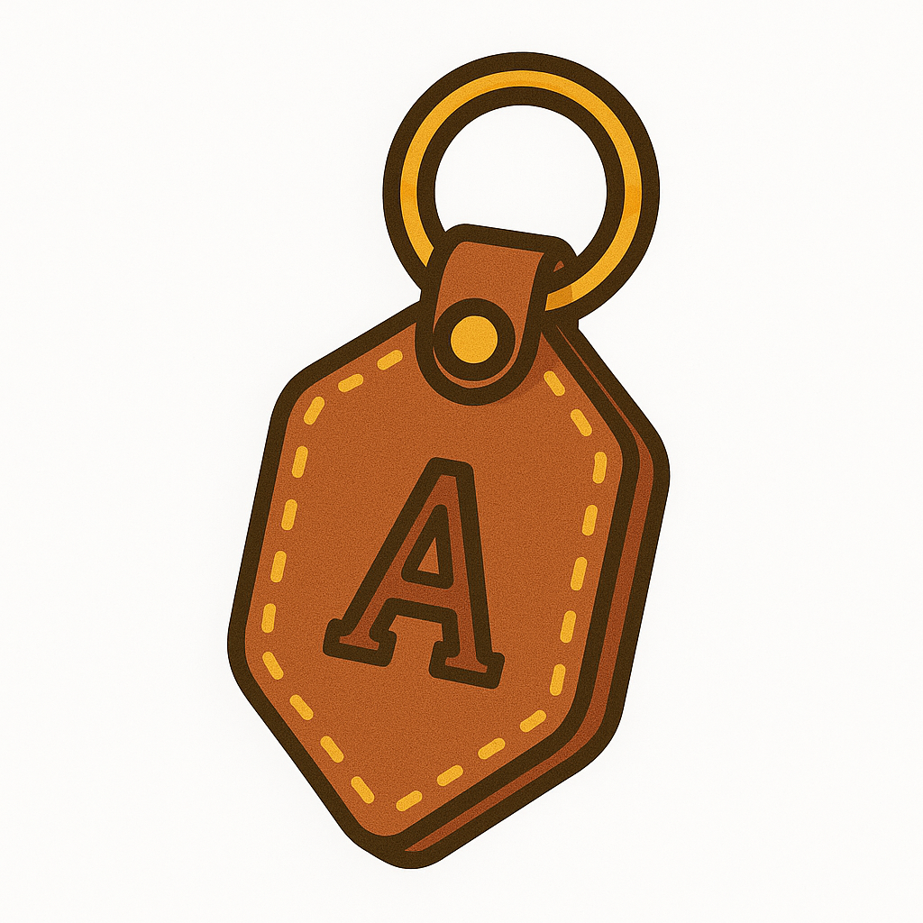 Personalized leather keychains